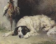 John emms An English Setter at the end of the Day (mk37) oil painting artist